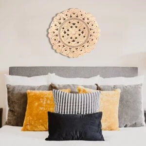 Mandala XL mural et son quartz rose